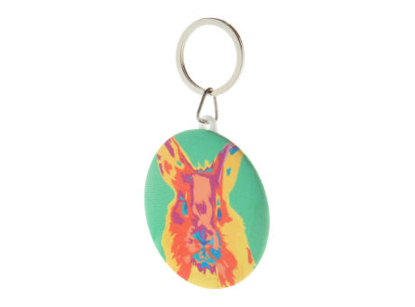 Product image Button-Schlüsselanhänger KeyBadge RPET Maxi Werbeartikel