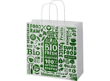 Product image Kraftpapiertasche 120 g/m² mit gedrehten Griffen – 31 × 12 × 31 cm Werbeartikel