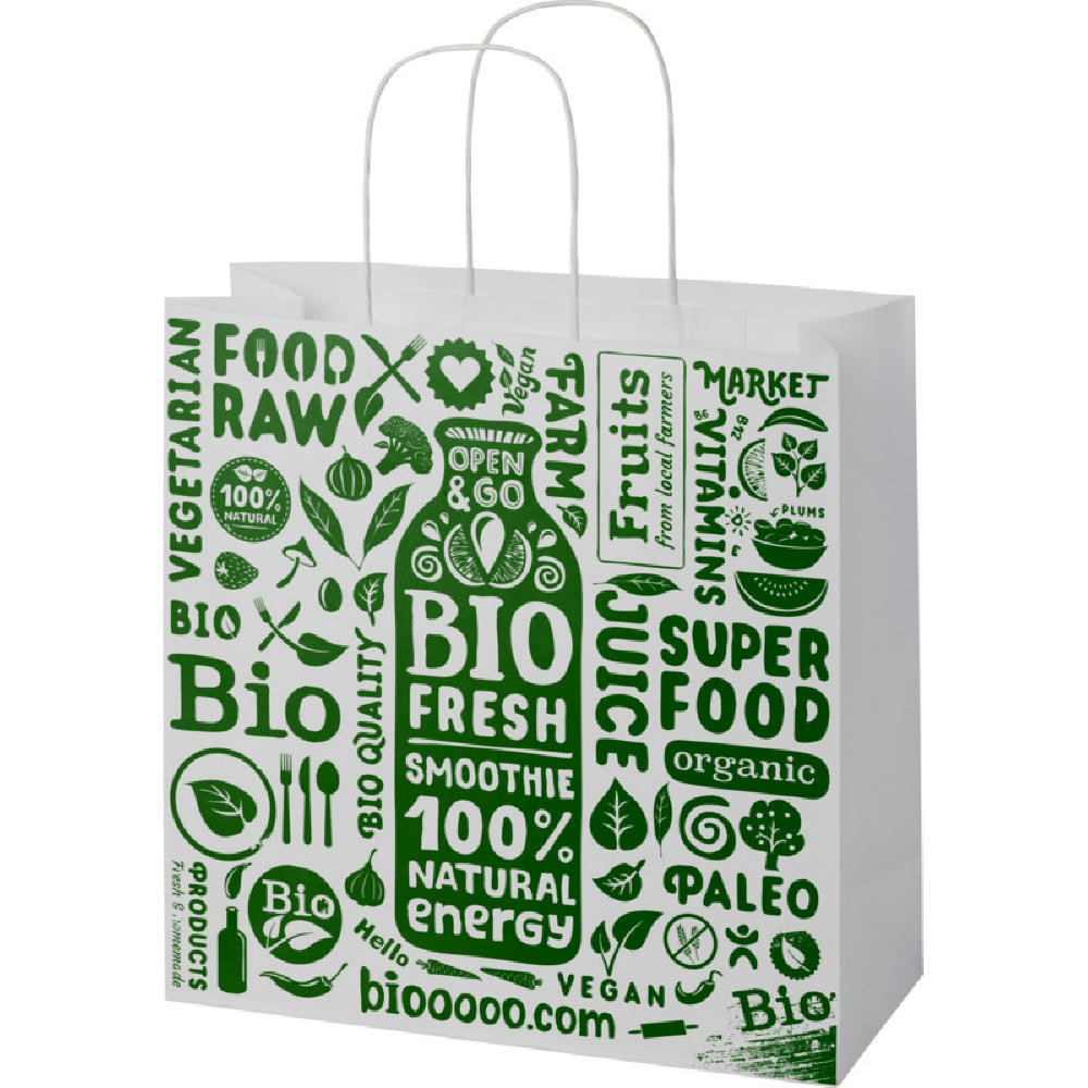 Product image Kraftpapiertasche 120 g/m² mit gedrehten Griffen – 31 × 12 × 31 cm Werbeartikel