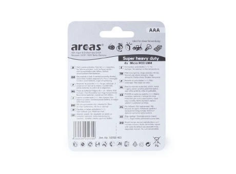 Blister 4 Batterien 1,5V AAA/ R03 bedrucken