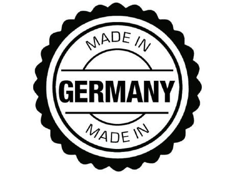 Massageball / Igelball mit rechteckiger Prägung, "Made in Germany" Werbeartikel