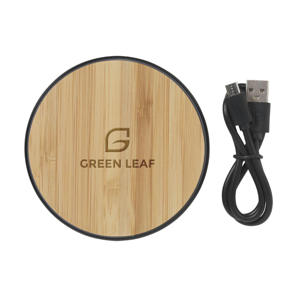 Bamboo 10W Wireless Charger Schnelladegerät Werbeartikel