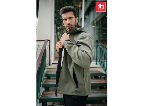 THC ZAGREB. Herren-Softshell-Jacke aus Polyester und Elastan Werbeartikel