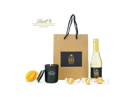 Product image Geschenkset / Präsenteset: Du bist Gold wert Tüte Werbeartikel