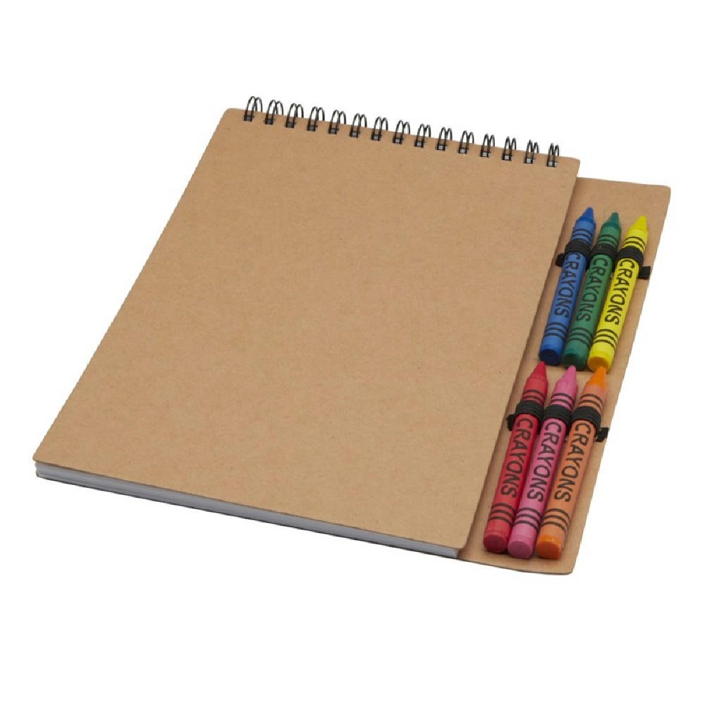 Product image Doodle A5 Softcover Spiralnotizbuch mit Farbstiftset Werbeartikel