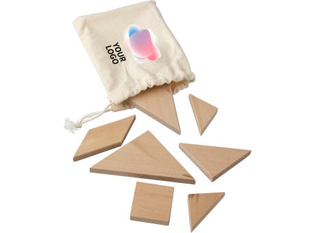 Natürliches Holz-Tangram-Puzzle Ulrike Werbeartikel