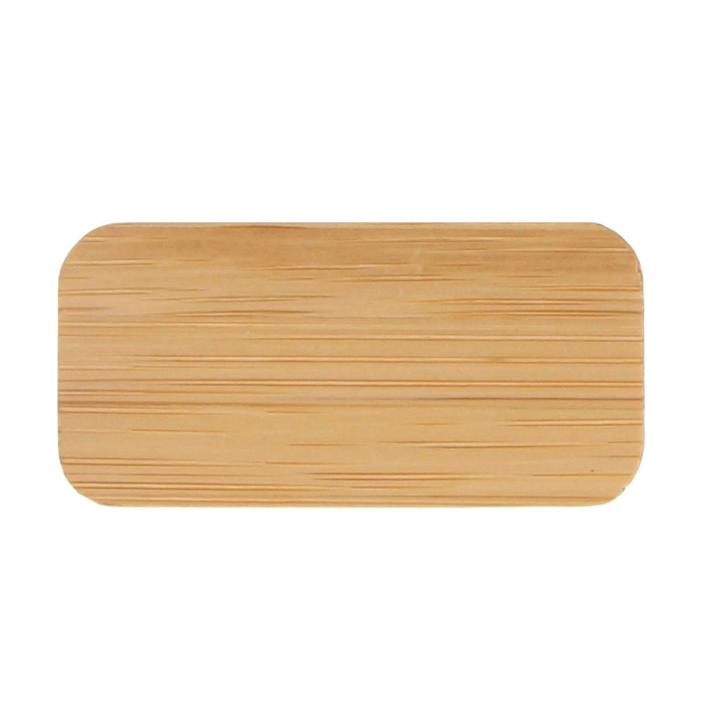 Namensschild aus Bambus mit Anstecknadel Werbeartikel