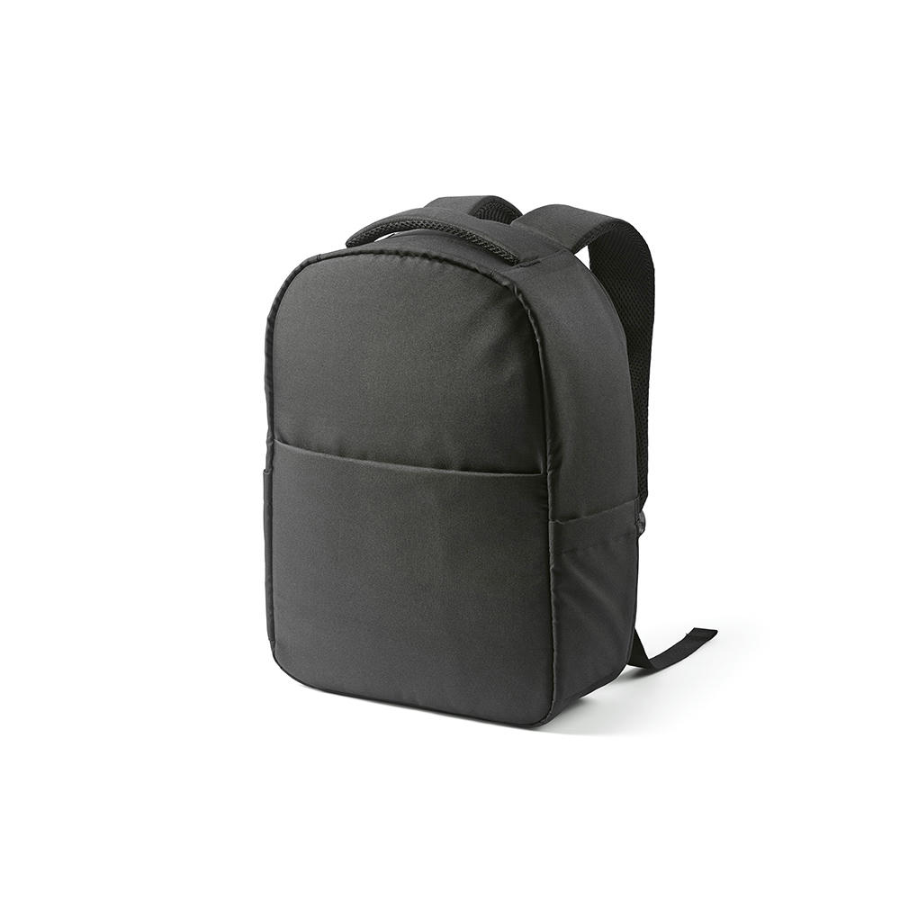 Budapest 16L Rucksack aus rPET. Vordertasche. Laptops bis 17" Werbeartikel