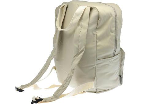 Faltbarer Rucksack 'Cordoba', Polycotton beige bedrucken