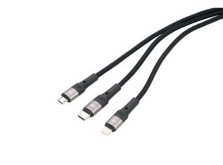 TROIKA Schnellladekabel TROIKA DREIZACK PRO bedrucken