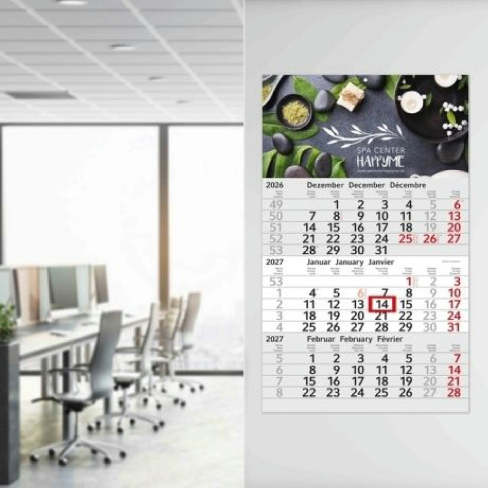 3-Monatskalender Budget 3 EXPRESS Schrift modern Werbeartikel