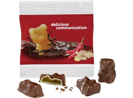 Schoko-Fruchtgummi-Bären im Papiertütchen Werbeartikel