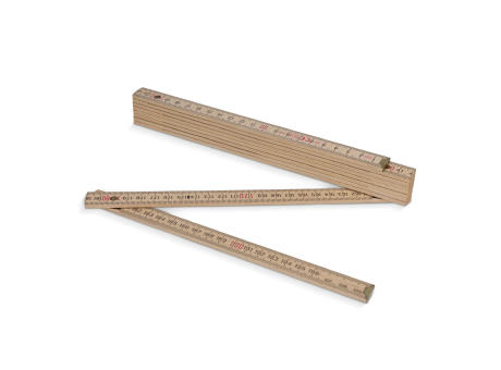 Zollstock 2m Premium natur bedrucken