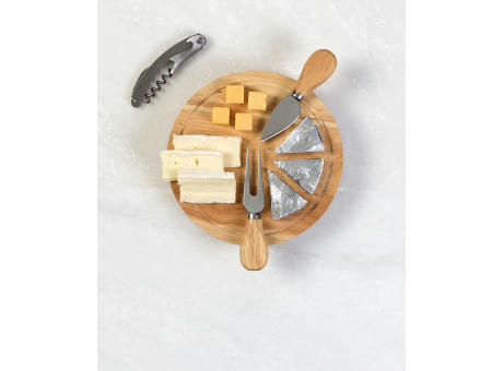 Käseset aus Holz Bellamy Werbeartikel