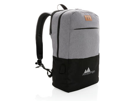 Moderner 15.6" USB & RFID Laptop-Rucksack, PVC-frei bedrucken