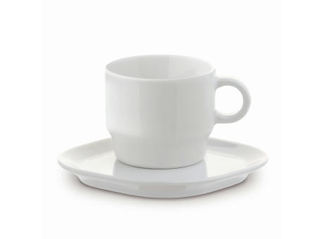 Product image Tasse Viereck Teller Satellite 180ml bedrucken