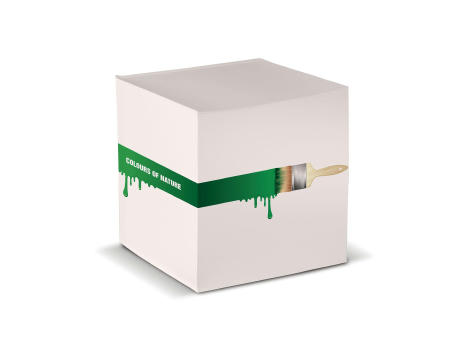 Zettelblock aus recycelten Papier 10x10x10cm bedrucken