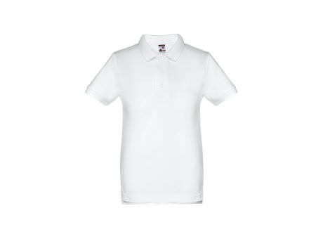 Product image THC ADAM KIDS WH. Kurzärmeliges Poloshirt für Kinder (unisex). Farbe Weiß Werbeartikel