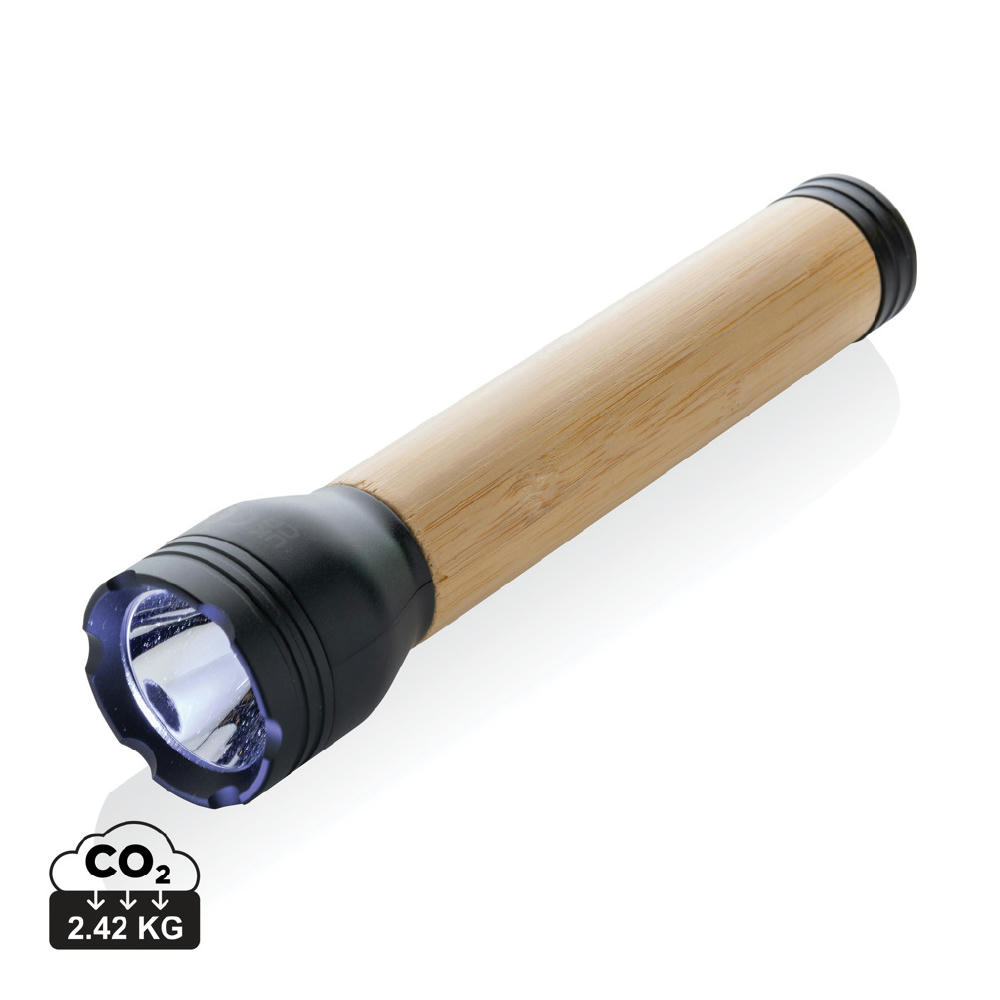 Product image Lucid 5W Taschenlampe aus RCS recyceltem Kunststoff & Bambus Werbeartikel