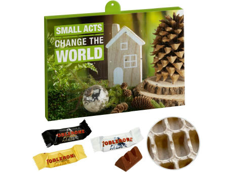 Premium Präsent-Adventskalender "Eco" mit Toblerone Mini Mix Werbeartikel