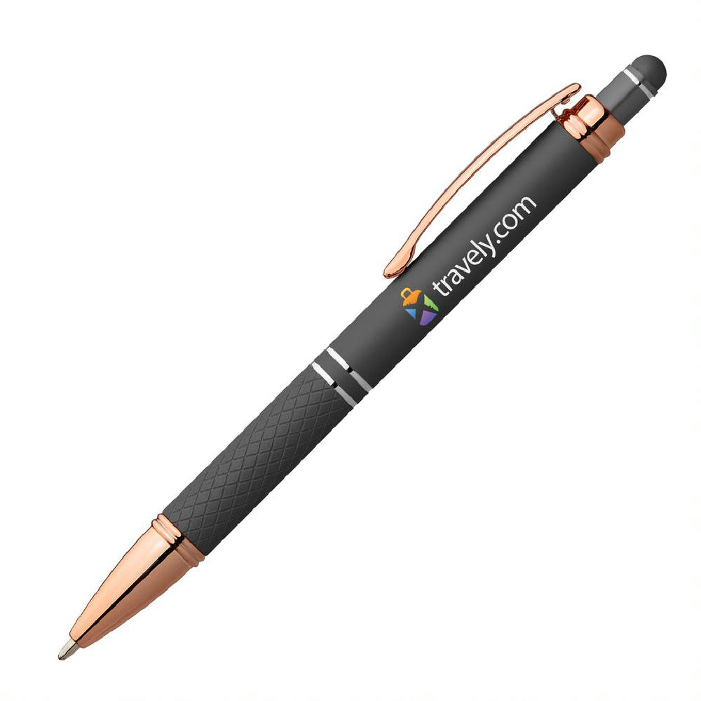 Phoenix Softy Roségold Metallic Kugelschreiber - m/Stylus Werbeartikel