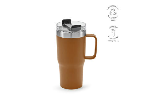 Product image Neman Tasse recy.Edelstahl, 580 ml. Mit drehbarem Deckel bedrucken