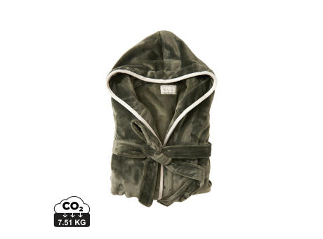 VINGA Louis Luxus Plüsch GRS rPET Bademantel Größe S/M bedrucken