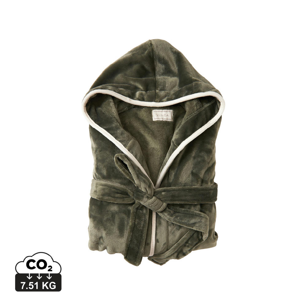 Product image VINGA Louis Luxus Plüsch GRS rPET Bademantel Größe S/M Werbeartikel