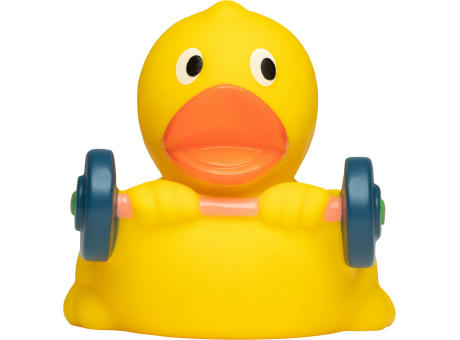 Quietsche-Ente Gewichtheber Werbeartikel