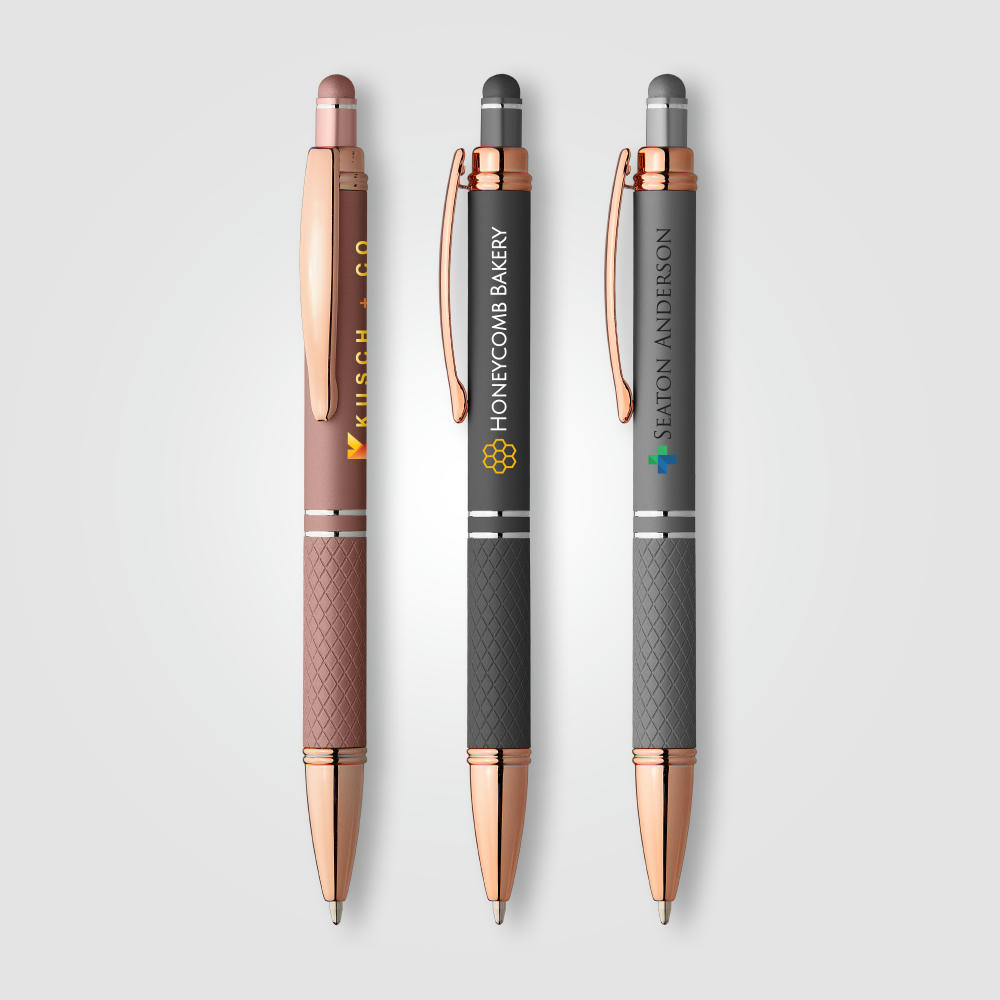 Phoenix Softy Roségold Metallic Kugelschreiber - m/Stylus Werbeartikel
