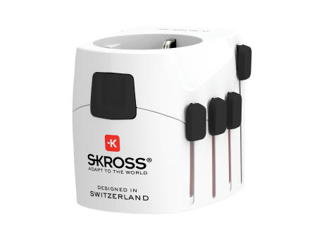 SKROSS Pro 3-Pole World Travel Adapter Werbeartikel