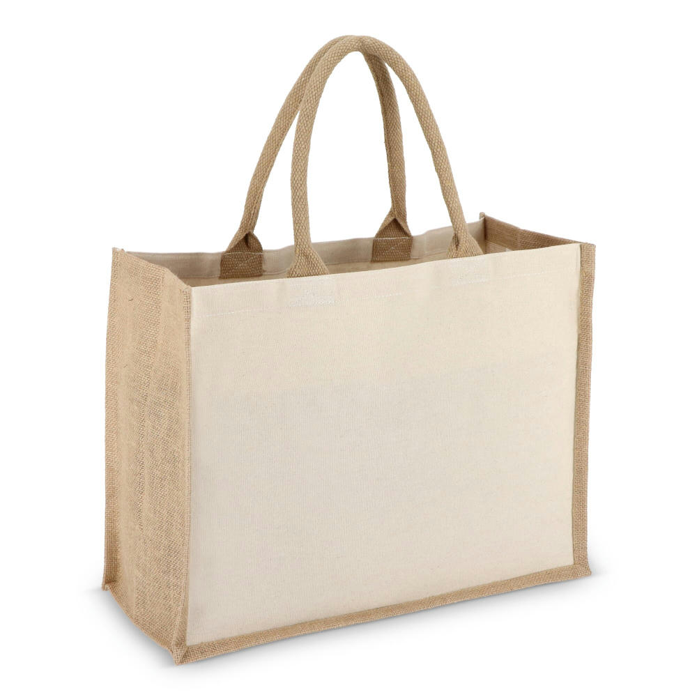 Product image Jute-Baumwolle Tragetasche OEKO-TEX® 42,5 x 19 x 32cm 320g/m² Werbeartikel