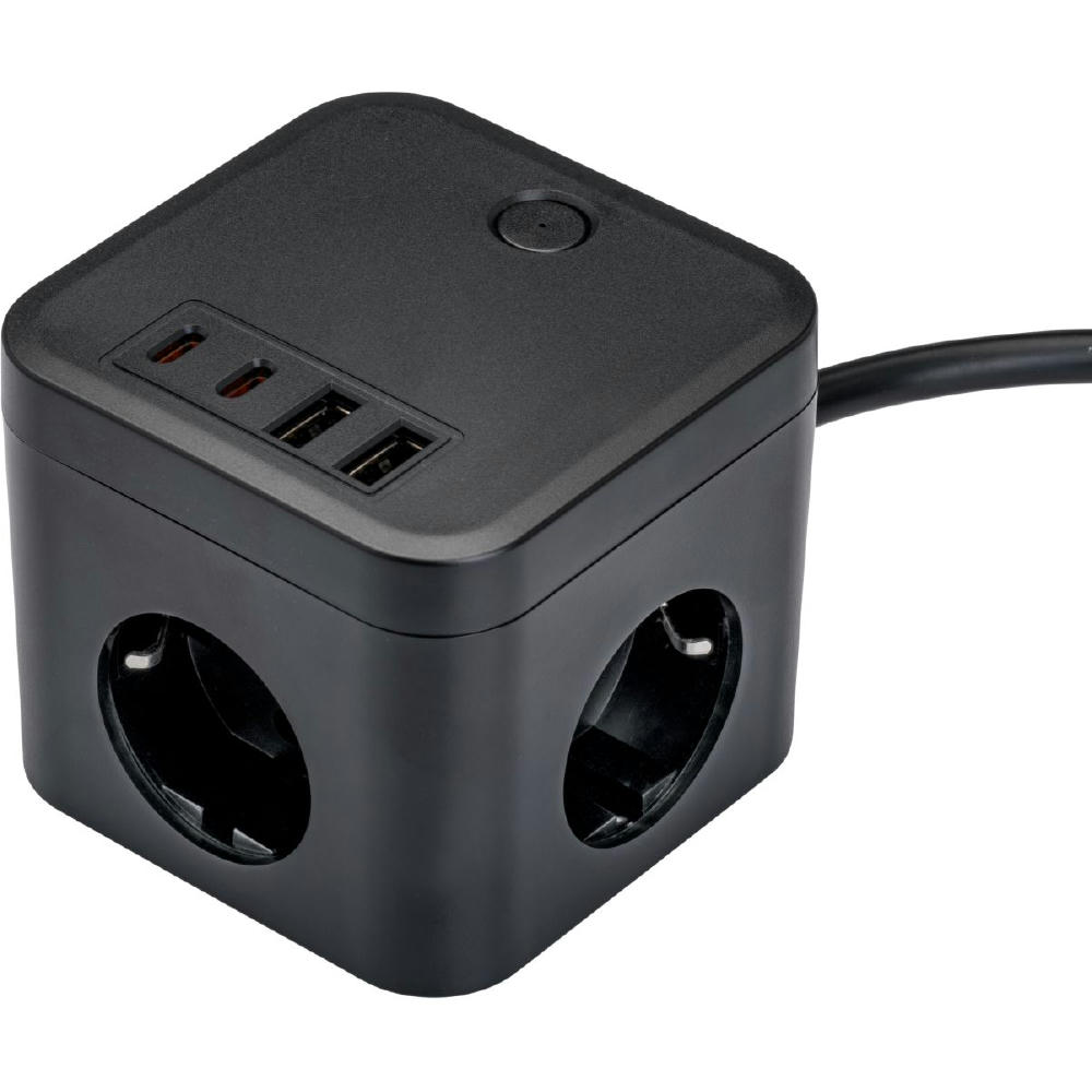Product image PLUG Steckerwürfel mit Schukosteckdosen und USB 35W PD Werbeartikel