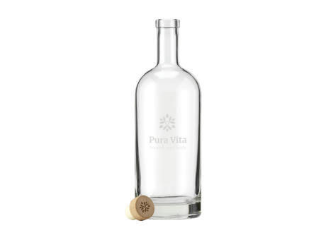 Helsinki Water Bottle Wooden Cork Stopper 1L Werbeartikel