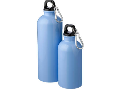 Einwandige Flasche aus recyceltem Edelstahl (400 ml) Sable Werbeartikel