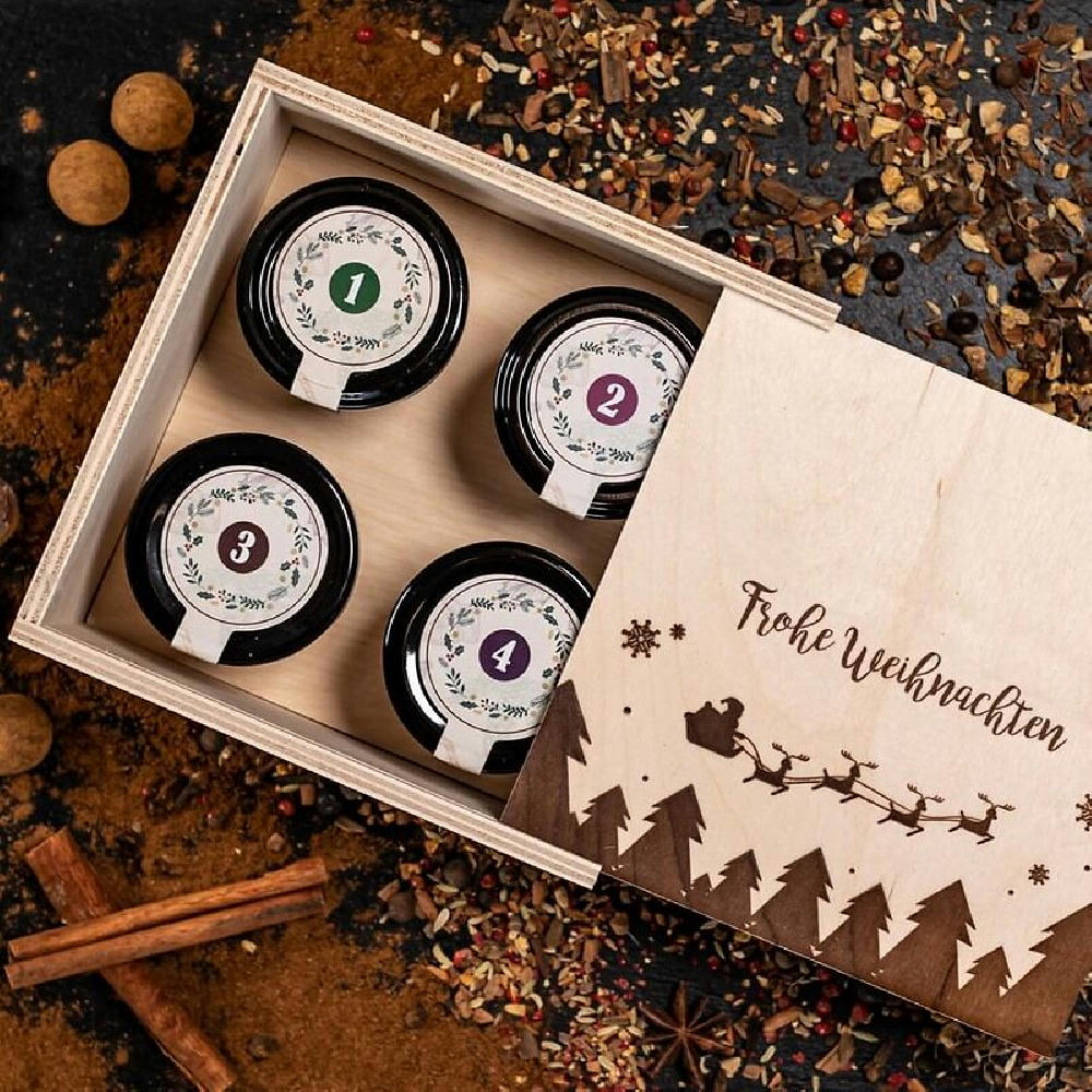 Product image Adventskalender mit 4 Weihnachts-Spezialitäten Werbeartikel