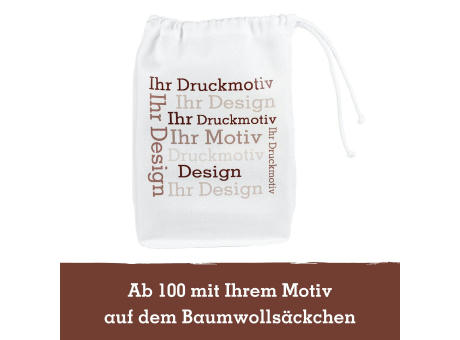 3 Premium Snacks im Baumwollsäckchen Werbeartikel