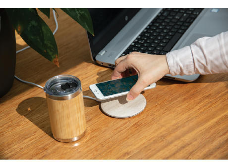 5W Weizenstroh Wireless Charger Werbeartikel