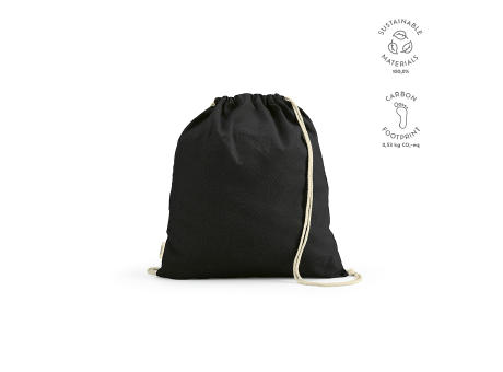 Lhotse Kordelzugbeutel aus recycelter Baumwolle (140 g/m²) bedrucken