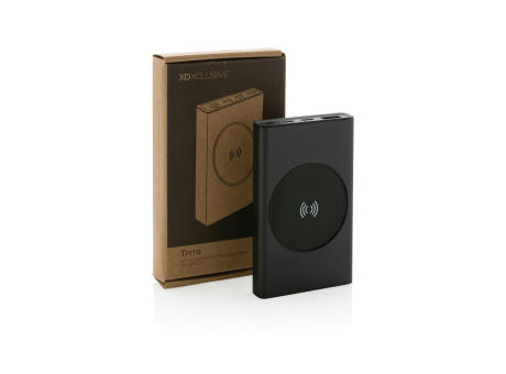 Terra 5000mAh Powerbank  aus RCS Aluminium, 5W Wireless bedrucken