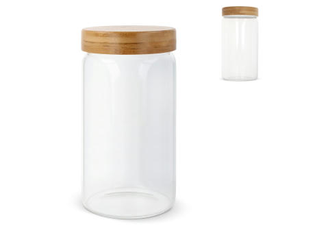 Kanister Glas &amp; Bambus 1200ml Werbeartikel