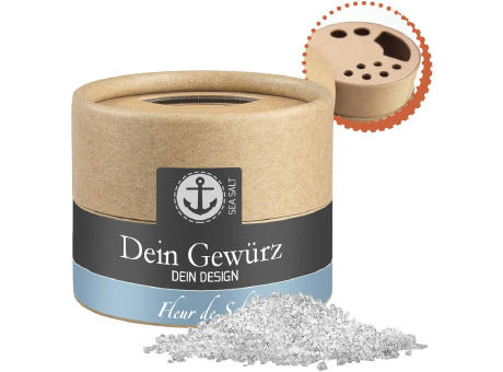 Product image Fleur de Sel, ca. 40g, Kraftpapierstreuer Mini Werbeartikel