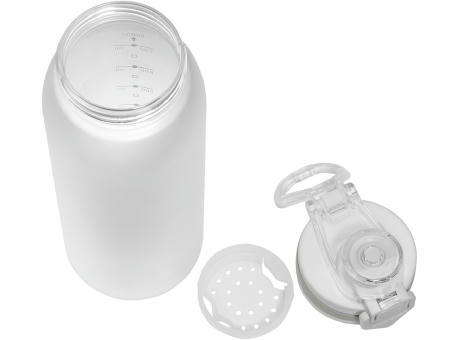 AQUA Stylische Tritantrinkflasche 900ml mit Trinkskala und Siebeinsatz Werbeartikel