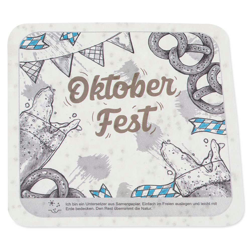Product image Samenpapier Bierdeckel - eckig, Druck 4/0-c Werbeartikel
