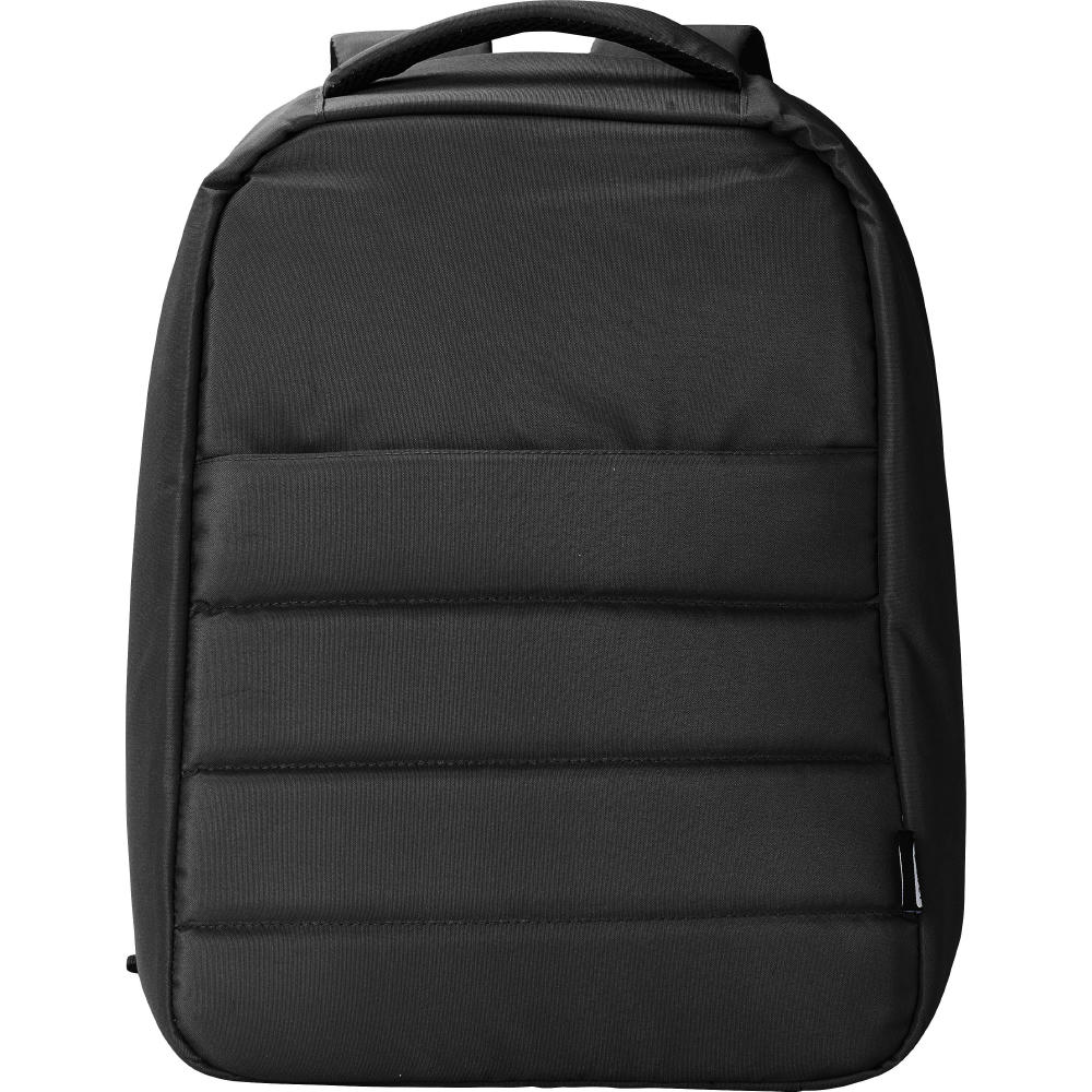 Product image rPET-Polyester (300D) Anti-Diebstahl-Laptop-Rucksack Calliope Werbeartikel