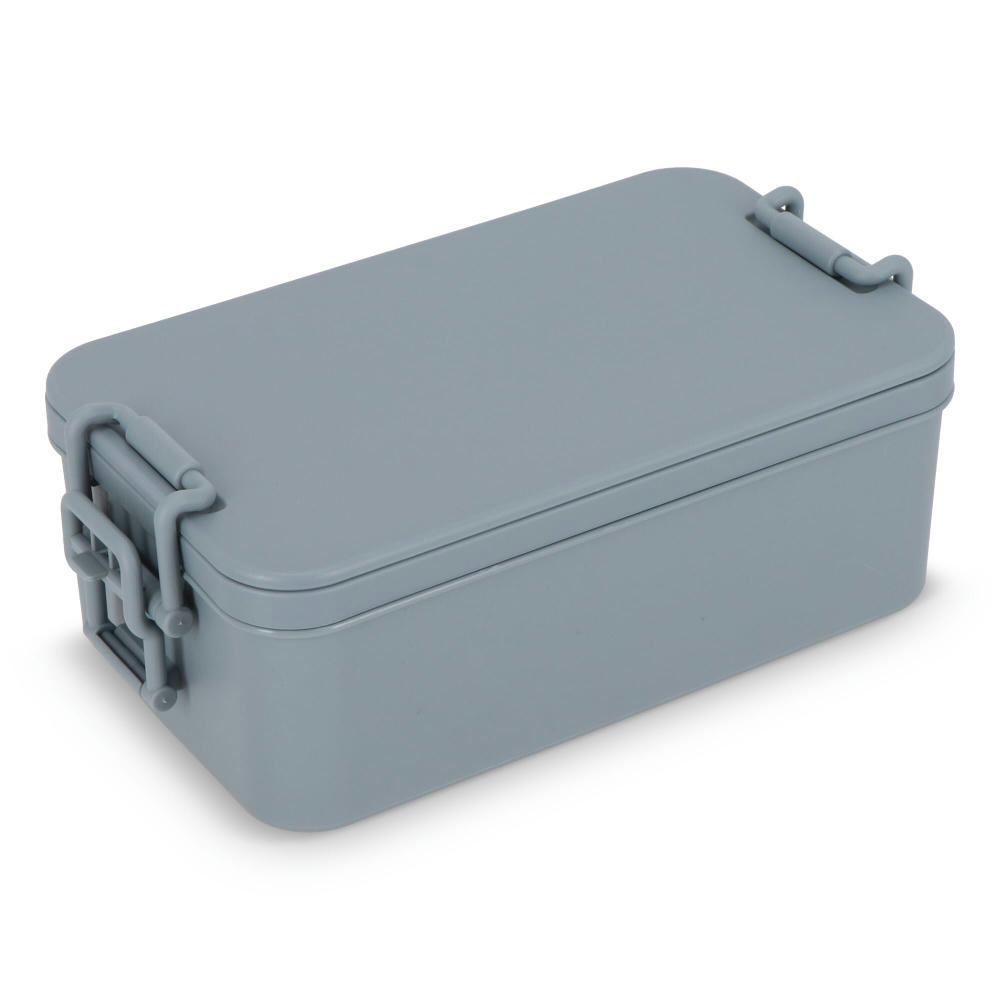 Doppelte Lunchbox mit Besteck Werbeartikel