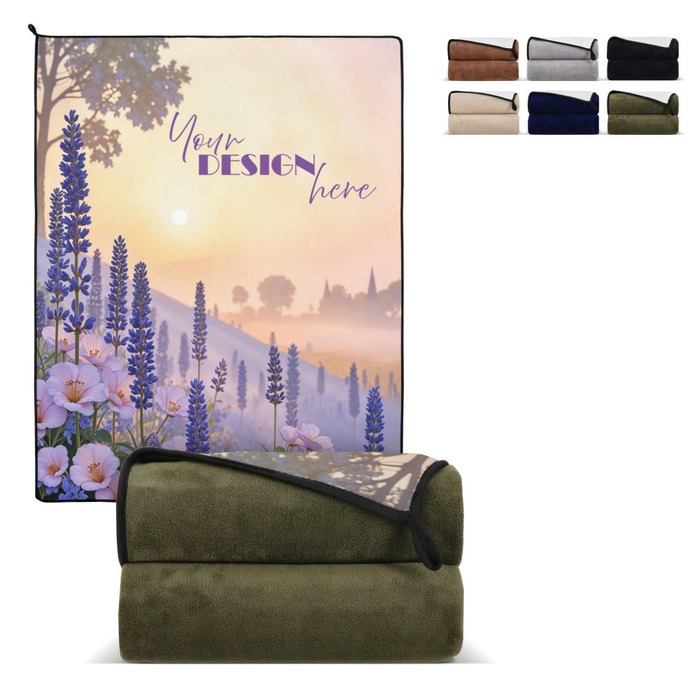 Vliesdecke 120×150 cm, 500 g/m² Korallenvlies, sublimationsdruckfähig. Werbeartikel
