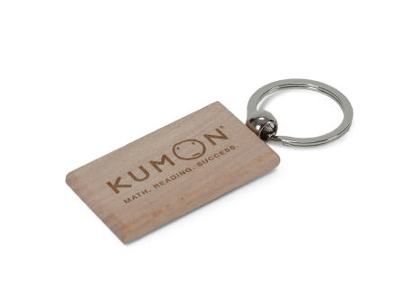 Schlüsselring Holz rechteckig bedrucken