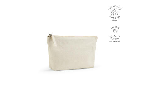 Cairo M 2,1L Kulturtasche, 320gsm recy.Baumwolle mit Reißverschluss bedrucken