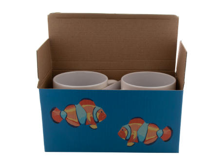 Individuelle Doppel-Tassenbox CreaBox Mug Double bedrucken